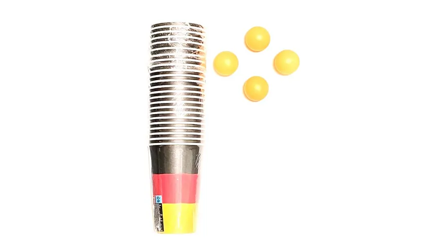 Bierpong-Set Deutschland-Becher + 4 Bälle