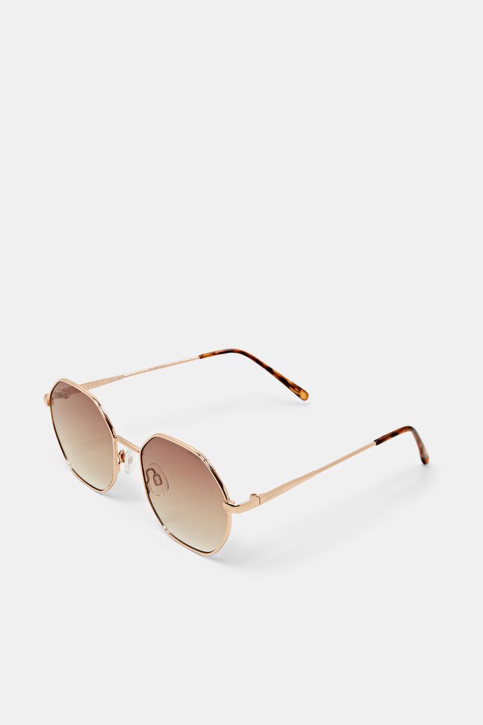 Sonnenbrille mit filigraner, goldener Fassung aus Metall