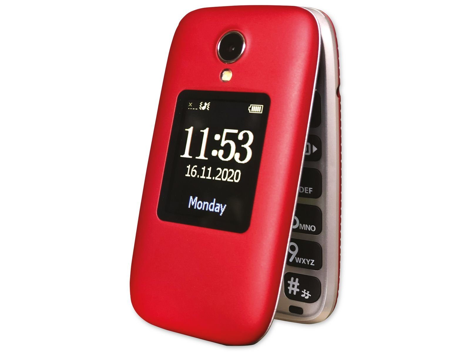 Telefunken S560 Klapptelefon SOS-Taste UKW Ladestation 64GB rot Seniorenhandy (2,8 Zoll, 64 GB Speicherplatz)