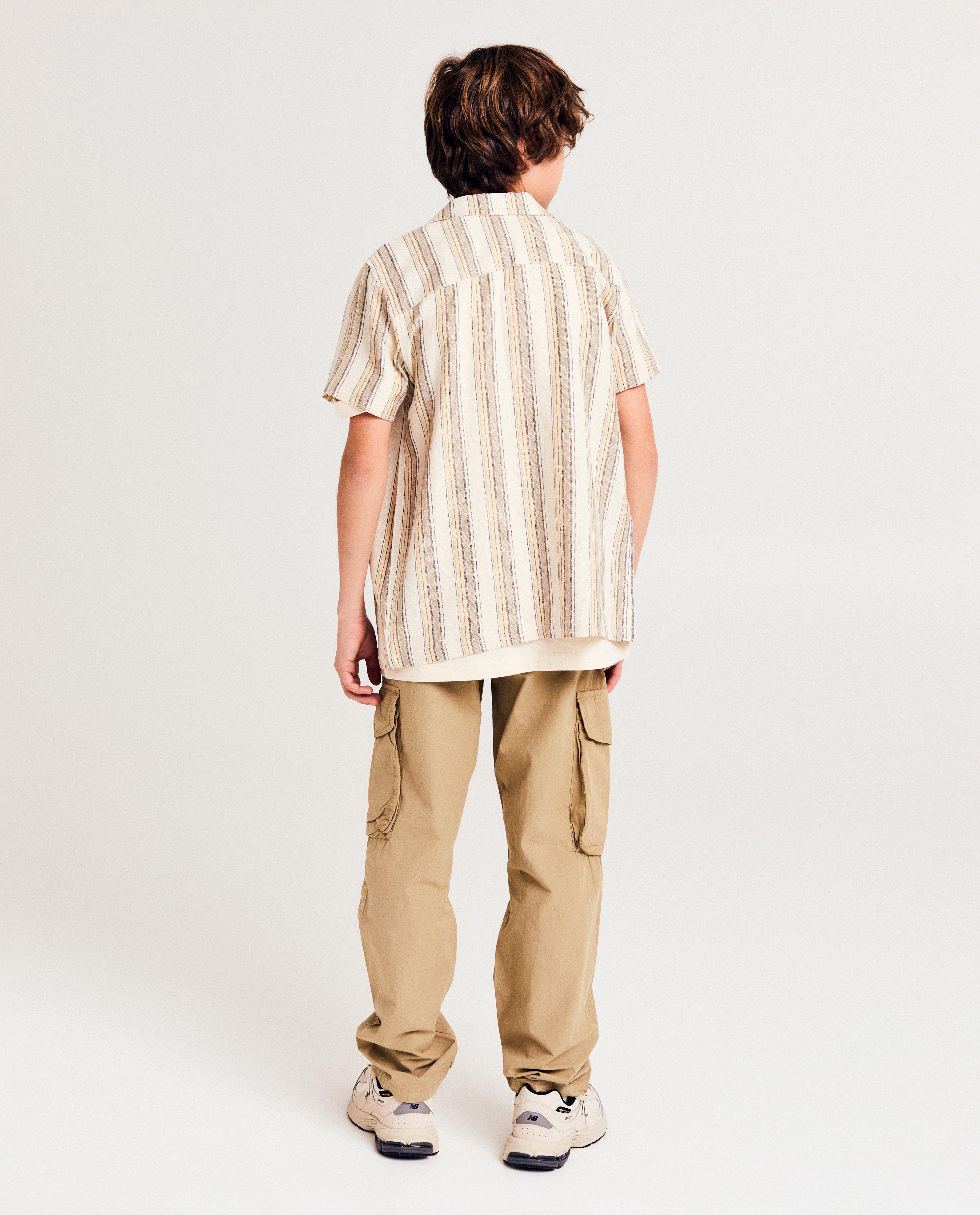 Camicia a righe Like Me, taglia 116-164 kaki