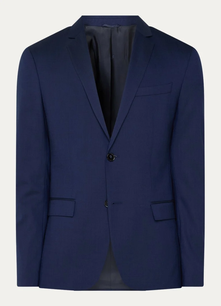 Sacou slim fit din lână Calvin Klein cu buzunar la piept