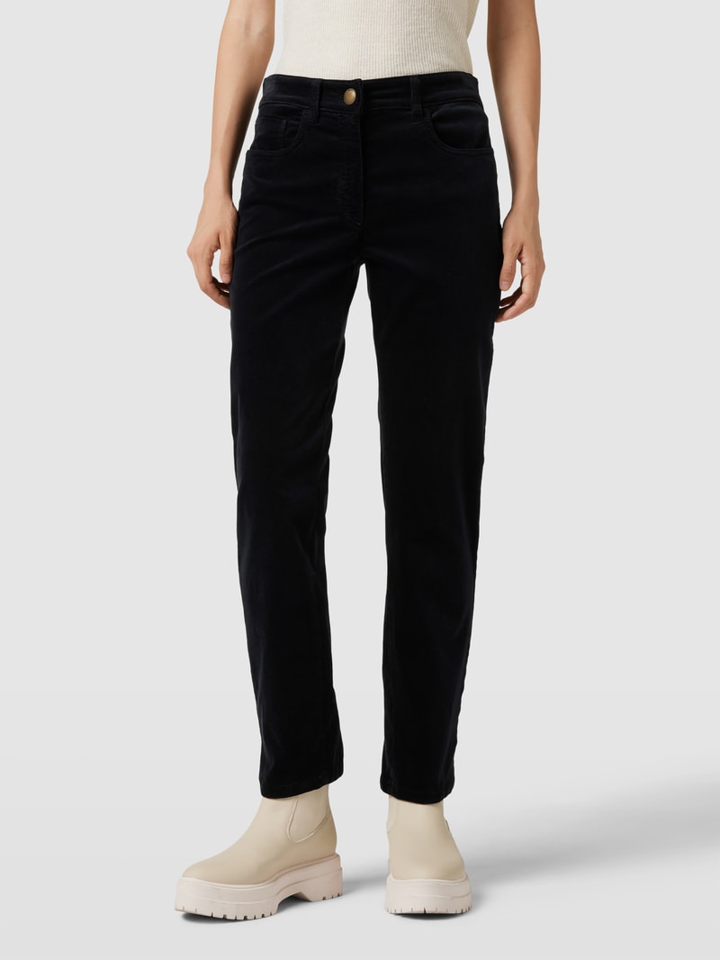 Cordhose im 5-Pocket-Design Modell 'CORA' in schwarz