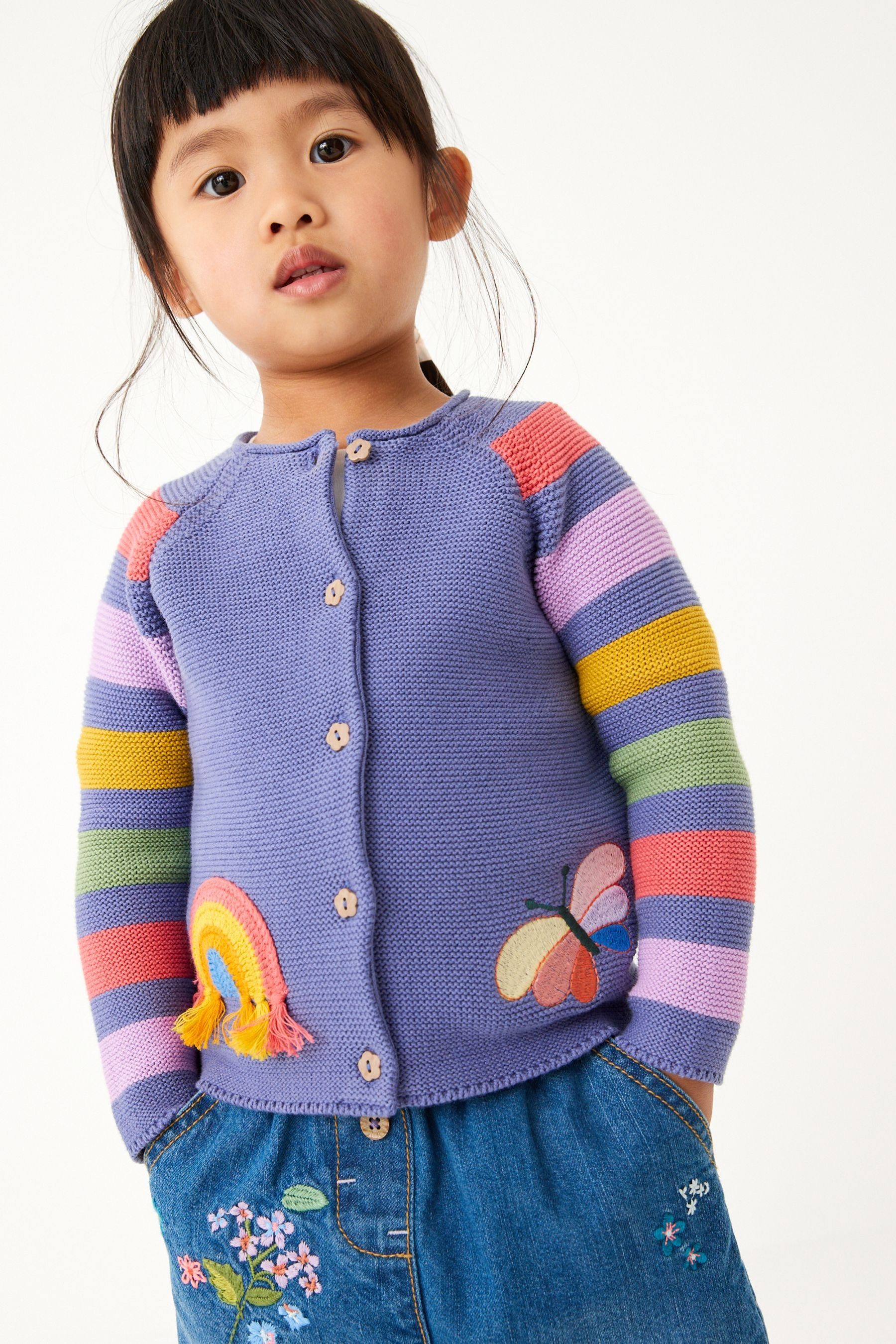 Next Strickjacke Strickjacke mit Charakteren (1-tlg)