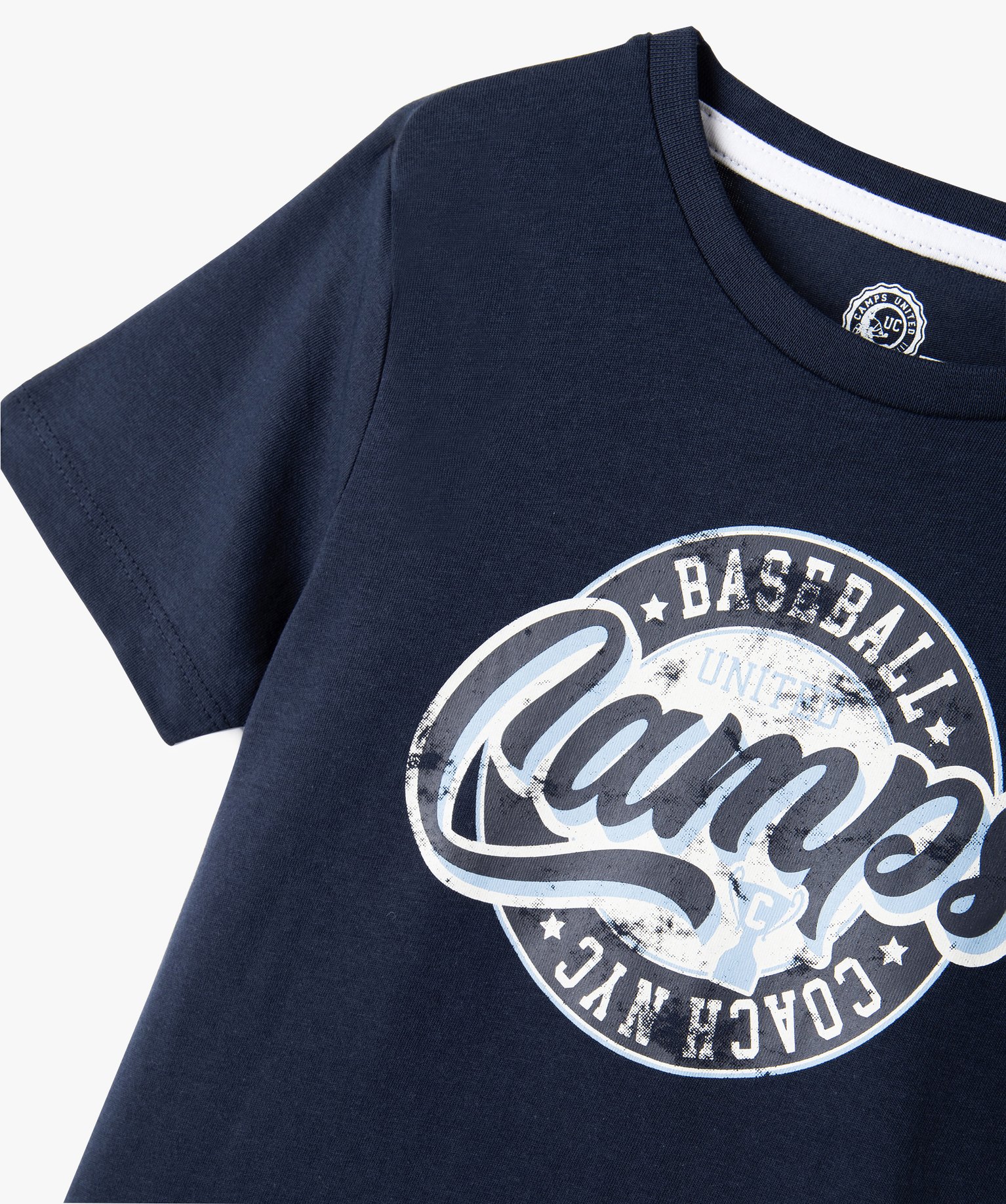 Tee-shirt avec motif base-ball Garçon - Camps United marine | GEMO