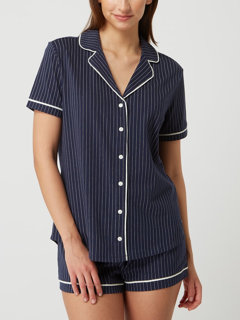 Pyjama aus Baumwolle in marineblau