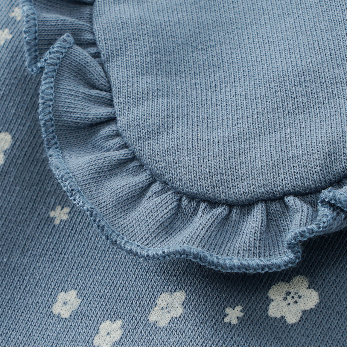 Mädchen Sweatshirt mit Bubikragen