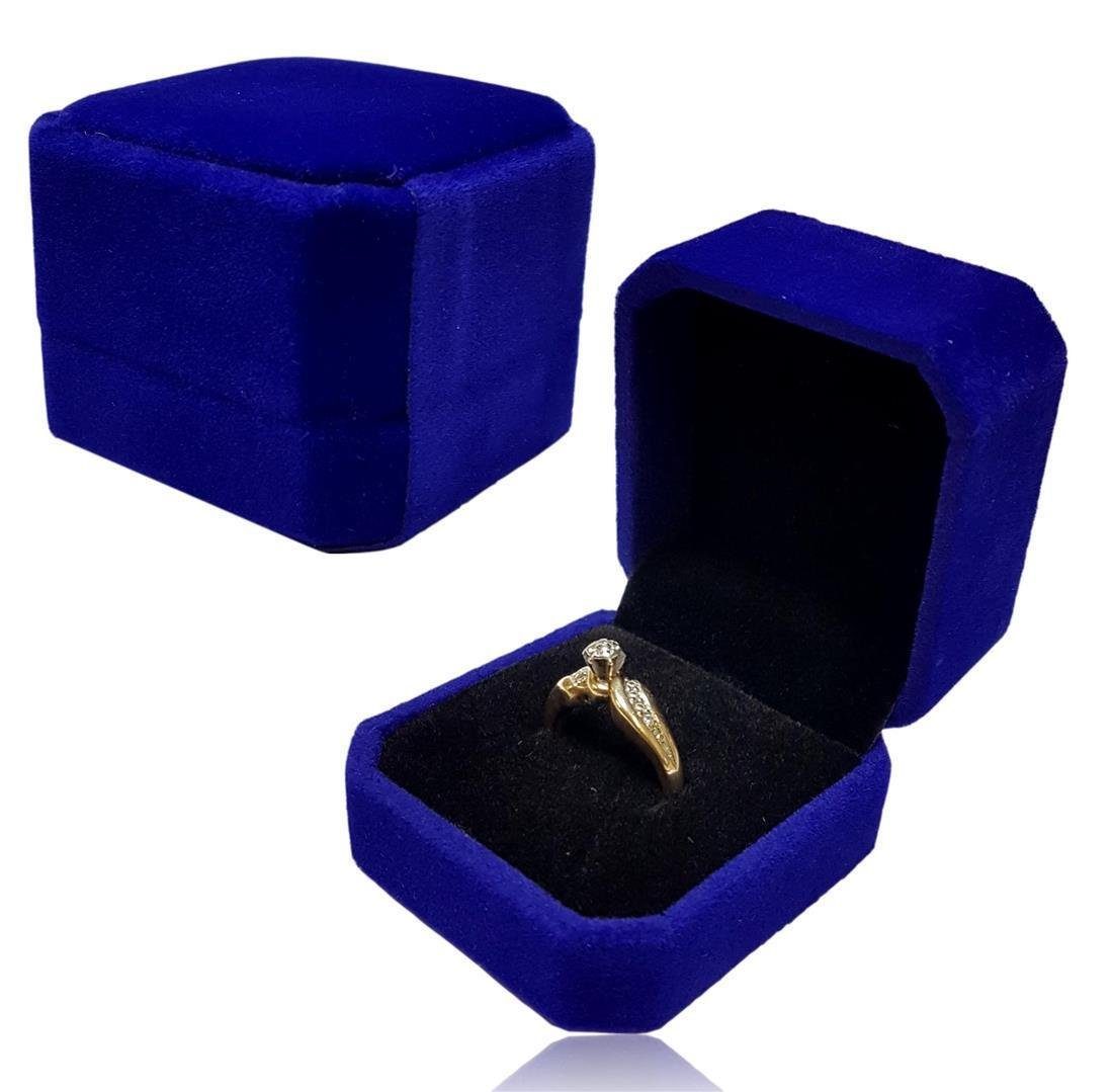 BAYLI Schmucketui 2er Pack Ringetui für Verlobungsringe Ringbox für Ringe Ringschachtel