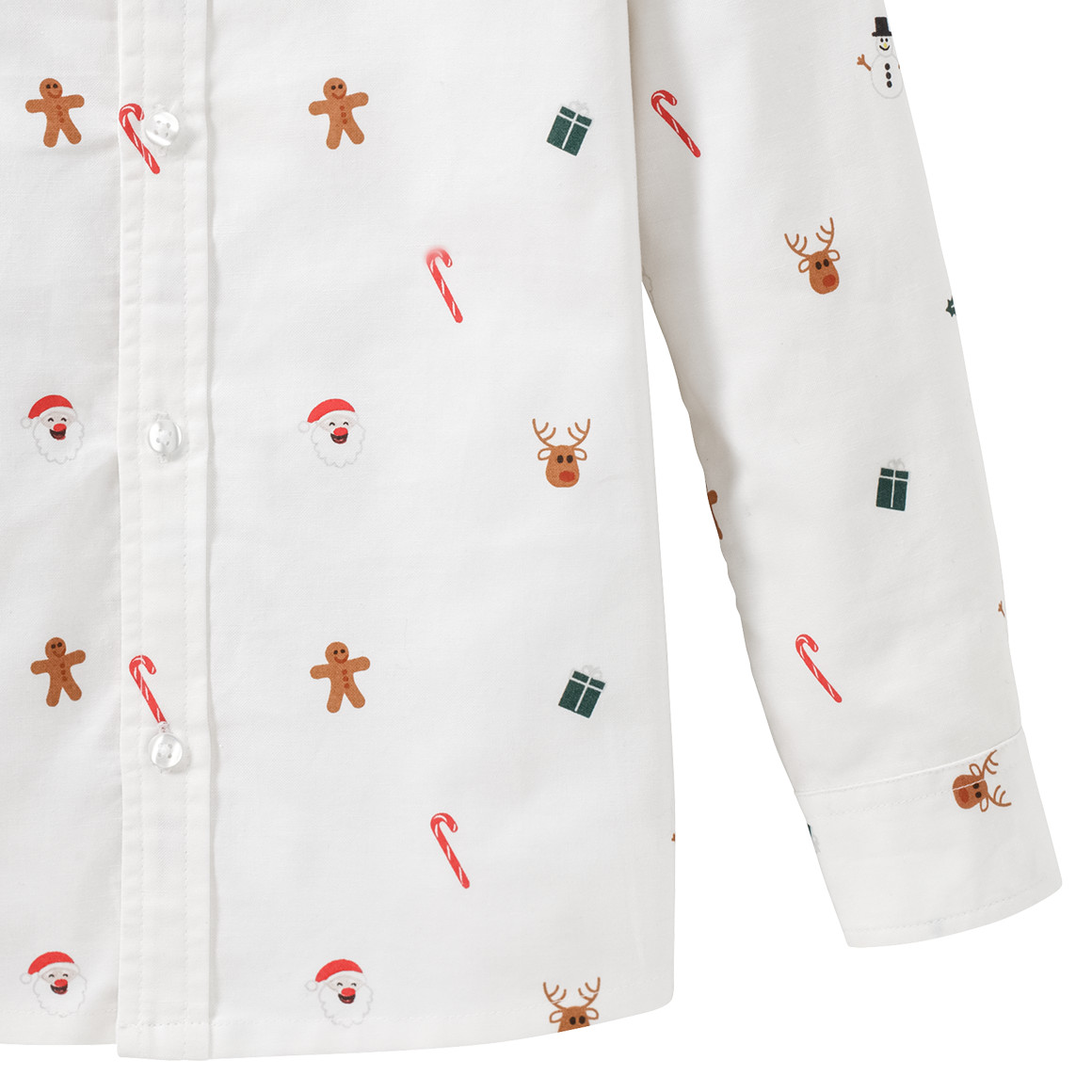 Jungen Weihnachtshemd mit Fliege weiss
