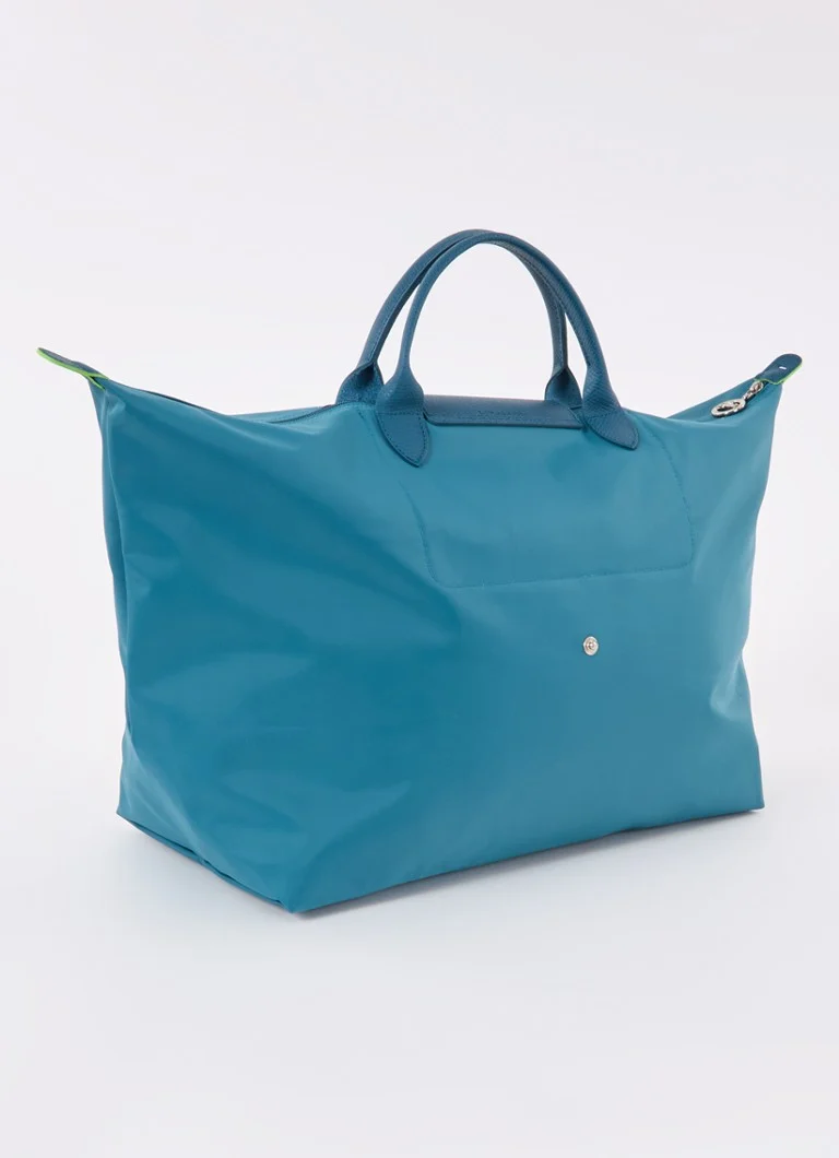 Cestovní taška Longchamp Le Pliage Green, velikost S, s koženými detaily