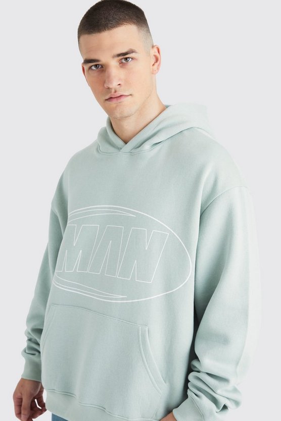 Tall kastiger Oversize Man Hoodie