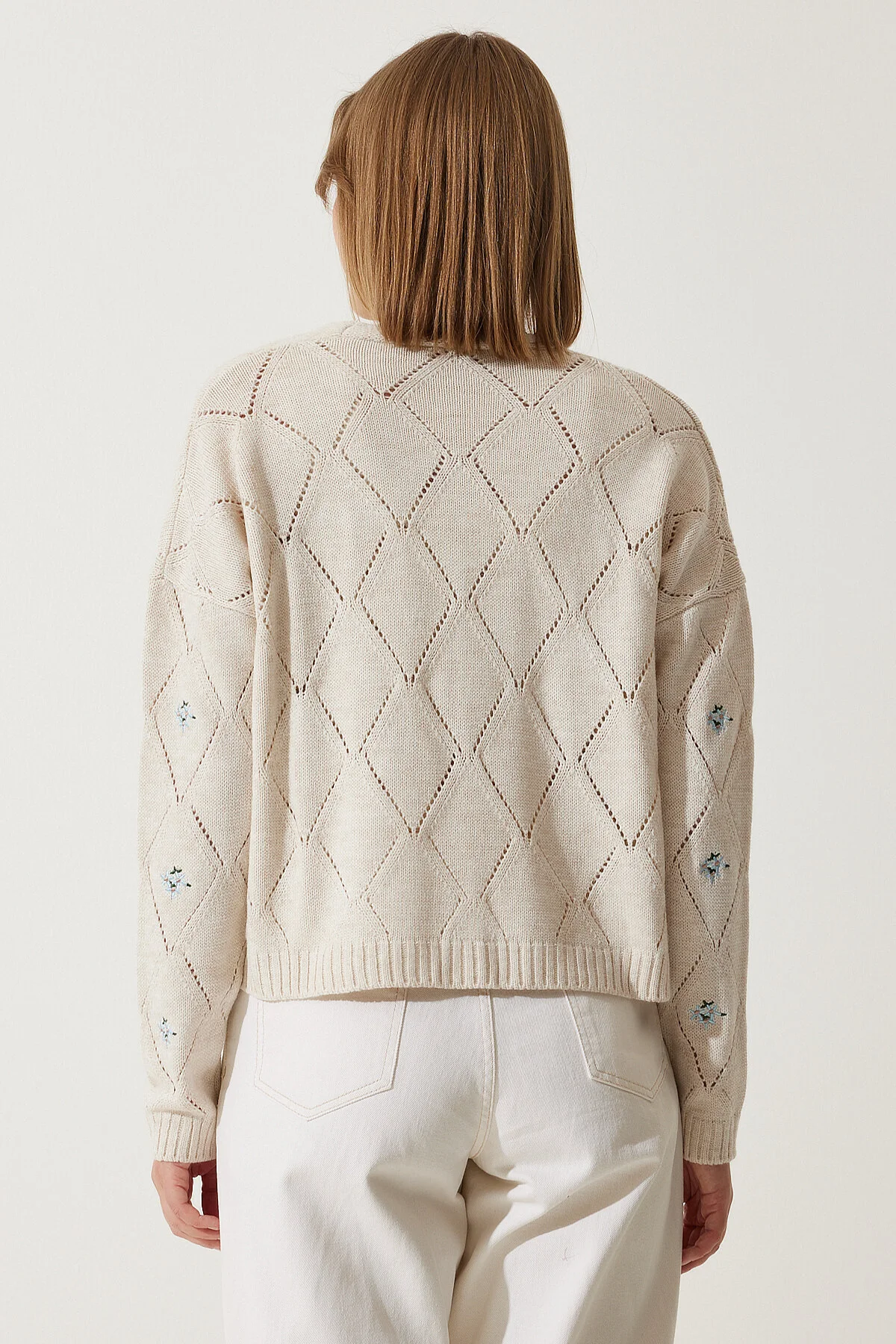 Happiness İstanbul  Strickjacke - Beige - Regular Fit