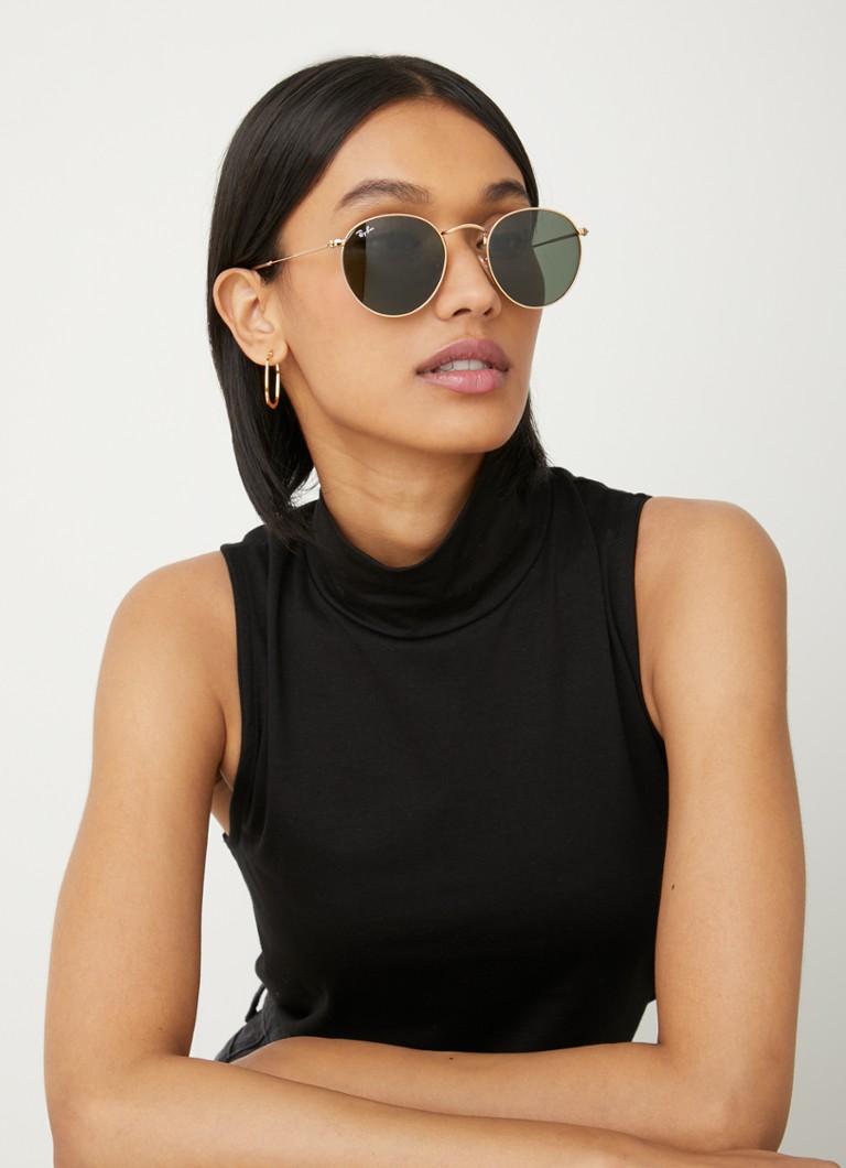 Occhiali da sole Ray-Ban rotondi in metallo ORB3447
