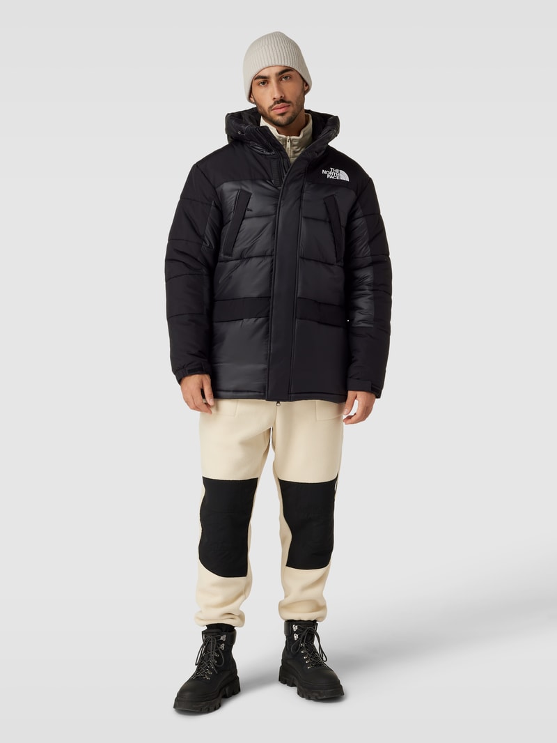 Steppjacke mit Label-Stitching Modell 'INSULATED' in schwarz