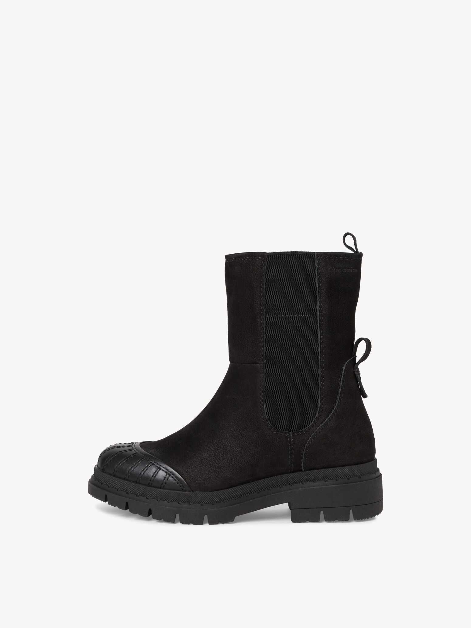 Bottine Chelsea en cuir - noir