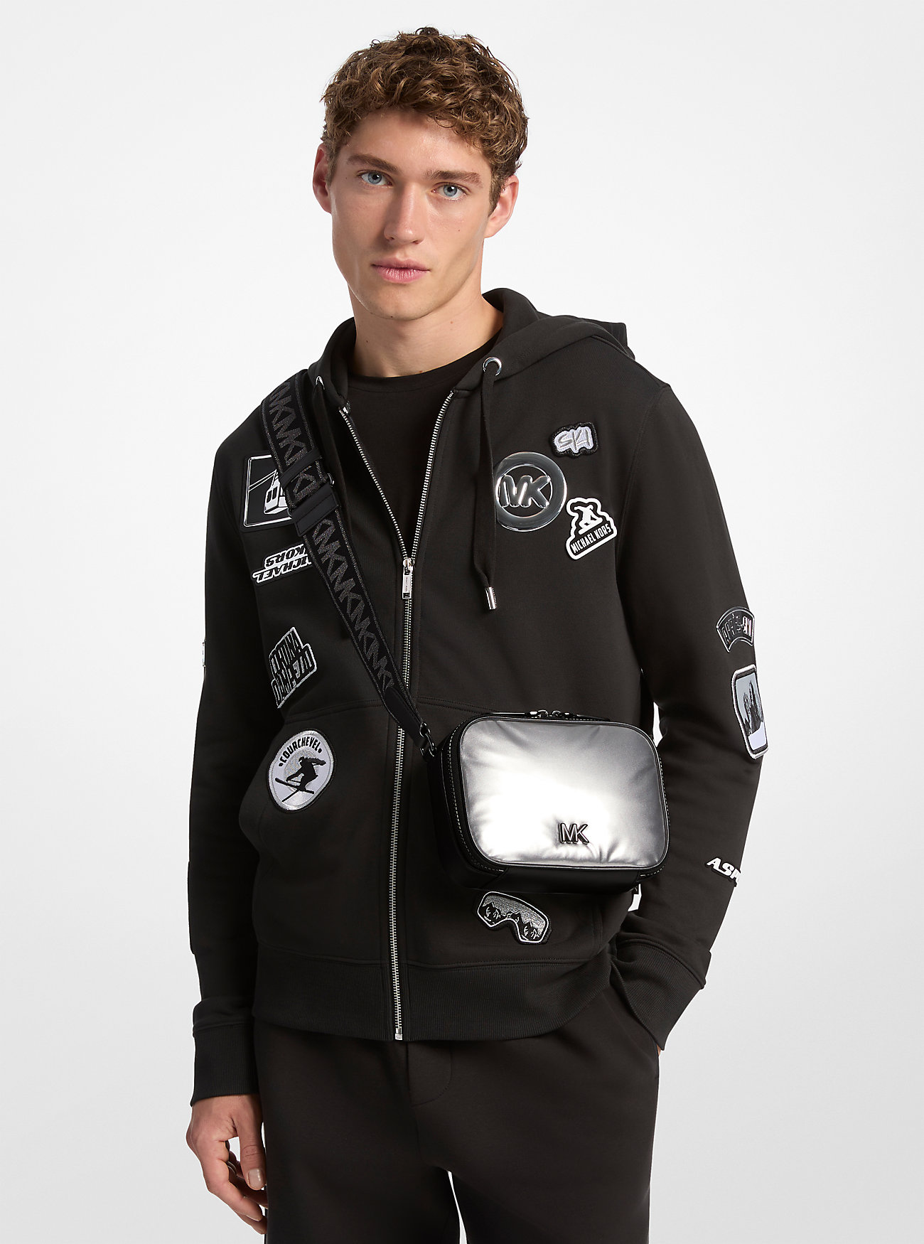 Brooklyn Puffy Metallic Skulderveske - GUNMETAL