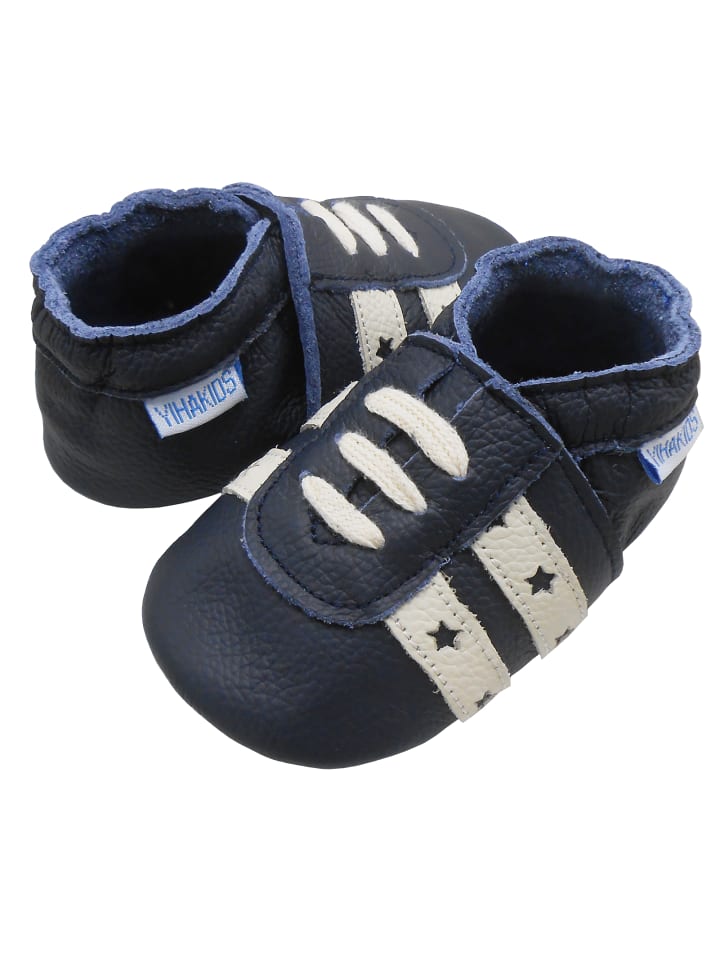 Yalion Baby Leder-Krabbelschuhe in in Dunkelblau günstig kaufen