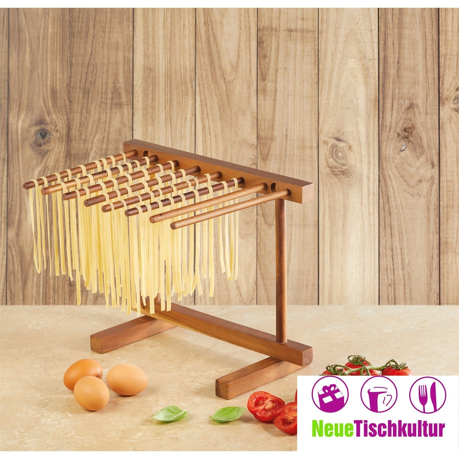 Neuetischkultur Nudeltrockner Pasta Trockenständer, Holz
