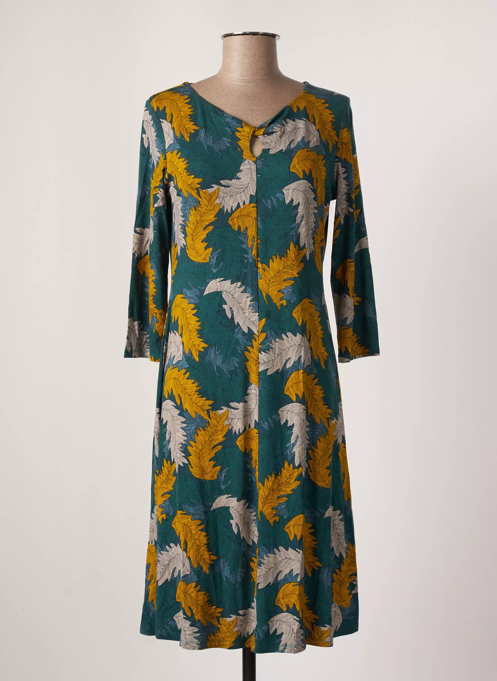 Surkana Robes Mi Longues Femme couleur vert