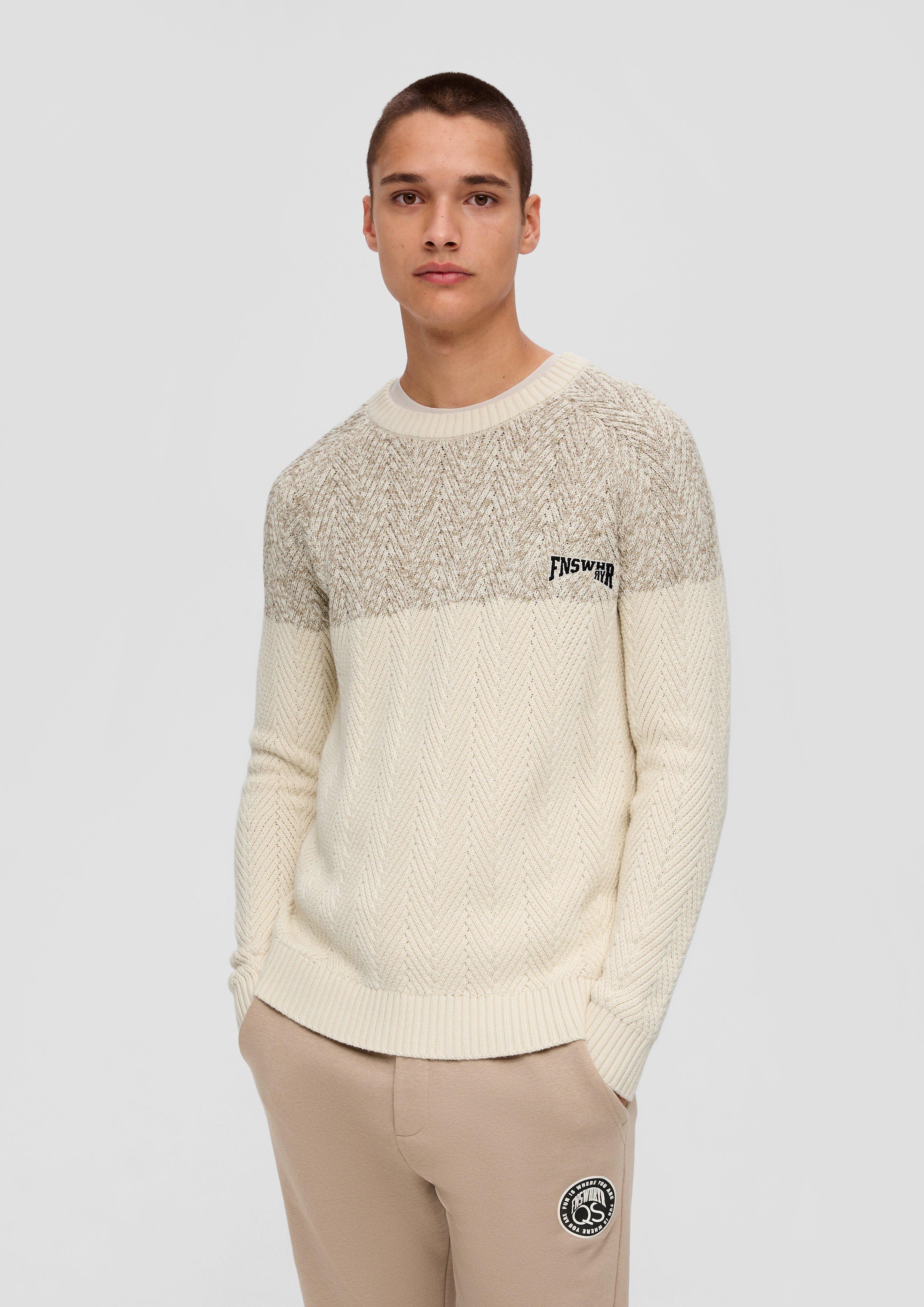 Strickpulli in Two-Tone-Optik  2134583-80W0
