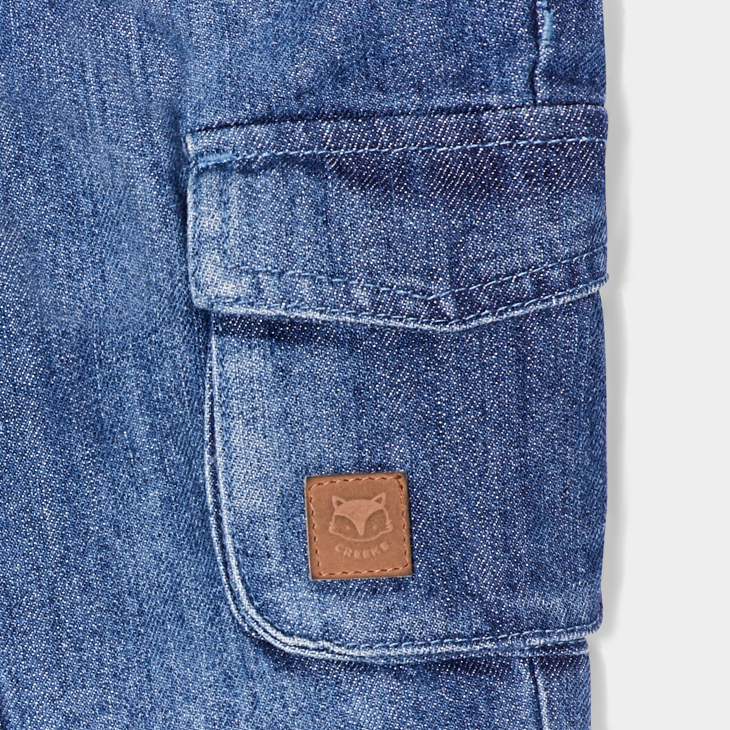Jeans cargo poches latérales Creeks bleu bébé garçon | La Halle