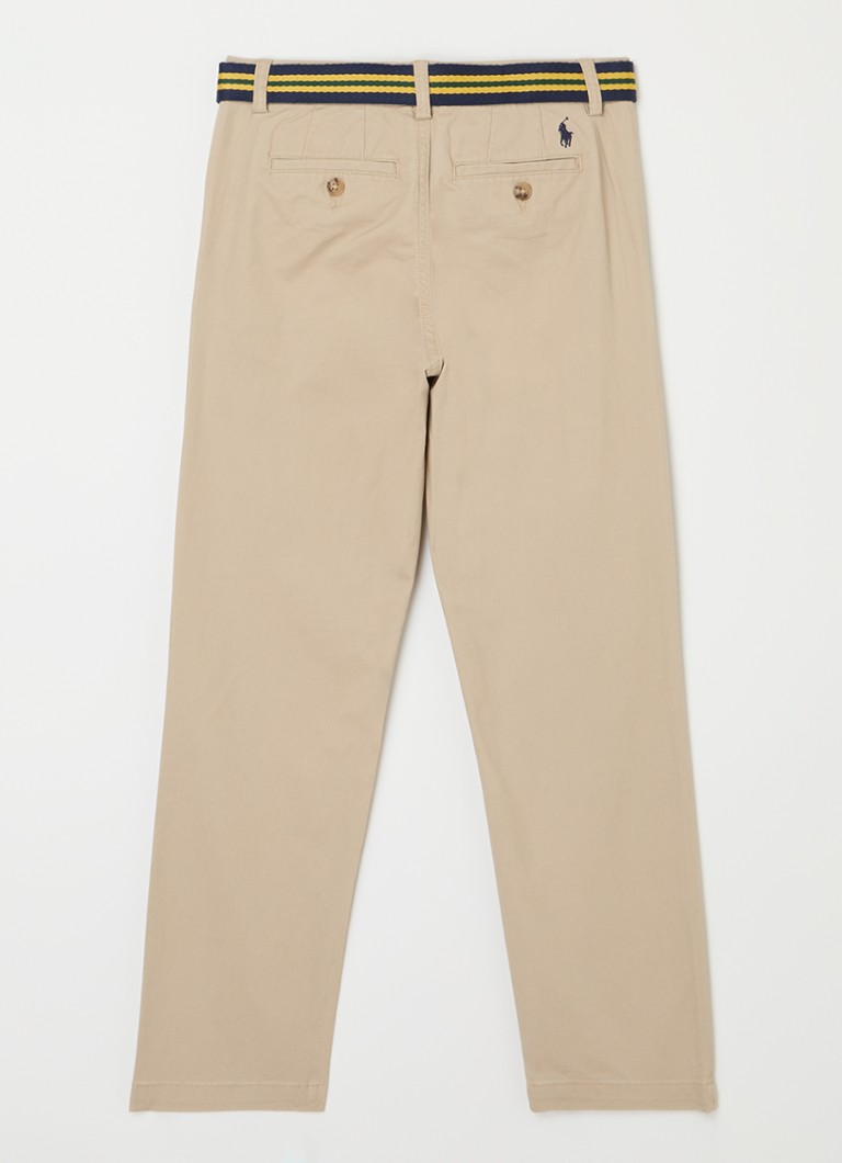 Calça chino Ralph Lauren de corte reto com cinto.