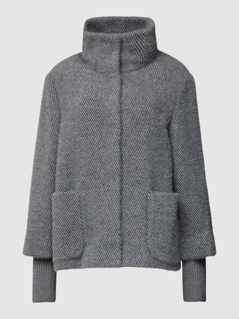 Jacke mit Stehkragen in hellgrau