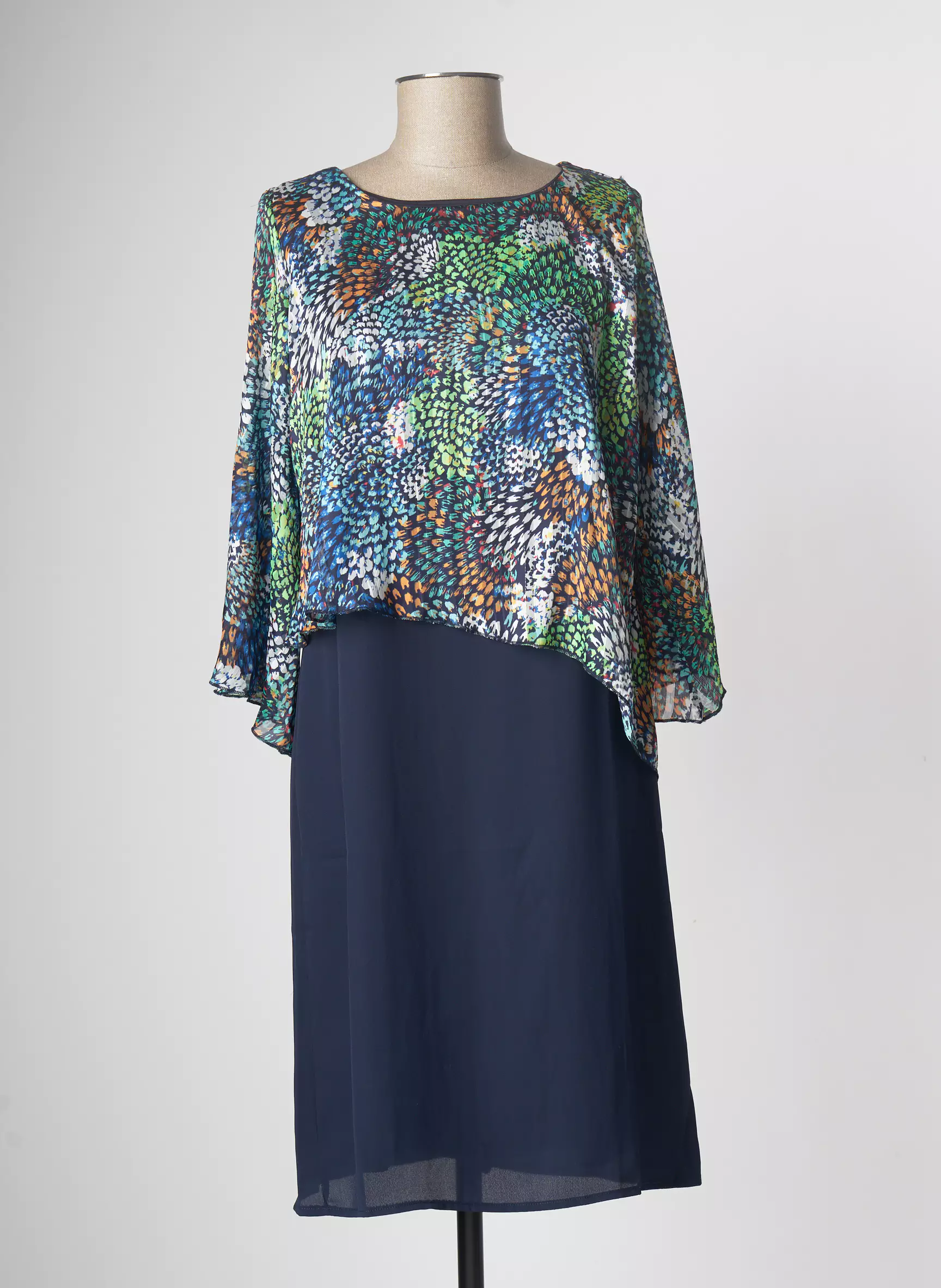 Multiples Robes Mi Longues Femme couleur bleu