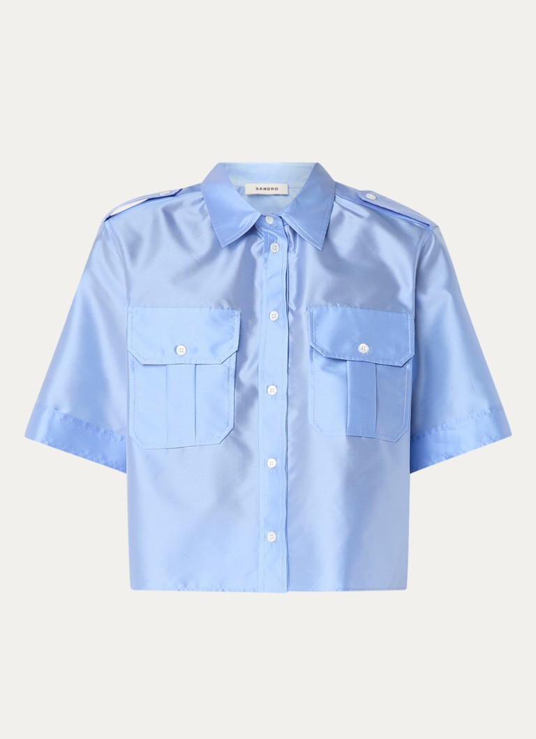 Sandro Blouse in silk blend with back print