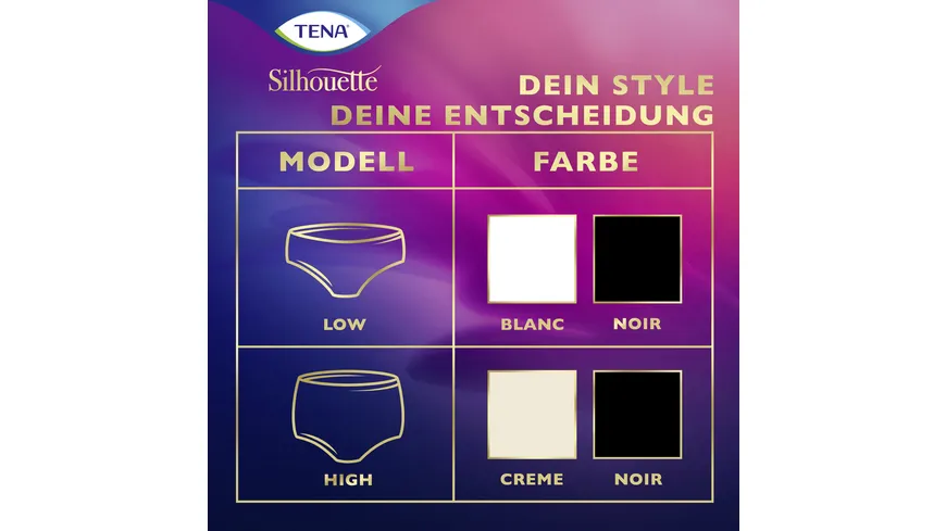 TENA Silhouette Hüfthohe Inkontinezn Unterwäsche L