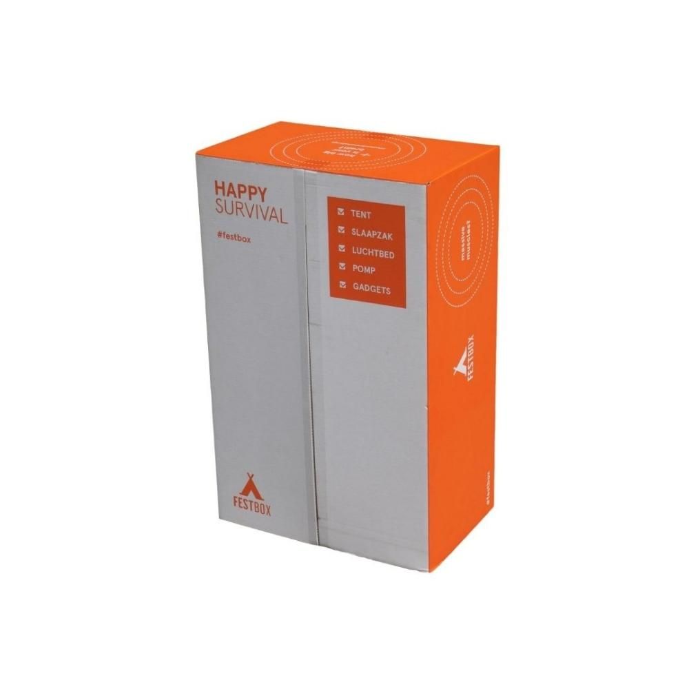 Festbox orange schwarz XL Pop-up-Zelt Festivalpaket