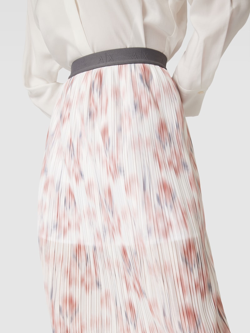 Maxirock mit Allover-Muster in offwhite