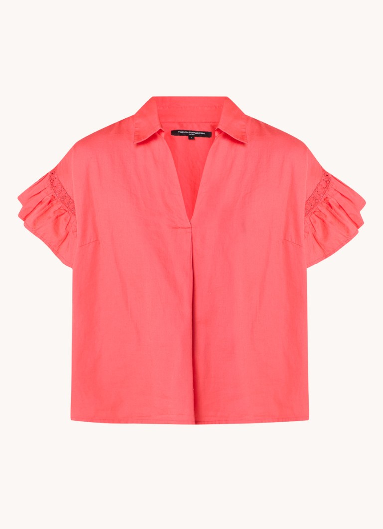 French Connection Sindey tunic with embroidery and butterfly sleeves