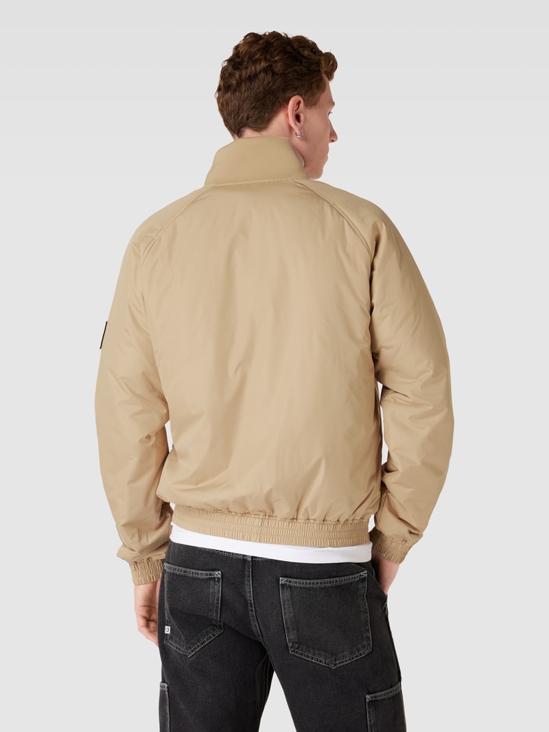Bomberjacke mit Stehkragen Modell 'HARRINGTON' in beige