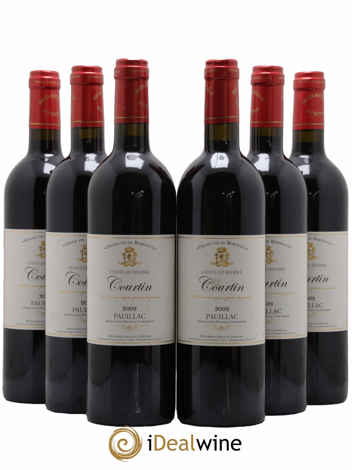 Pauillac Château Courtin 2009 - Lot de 6 Bouteilles