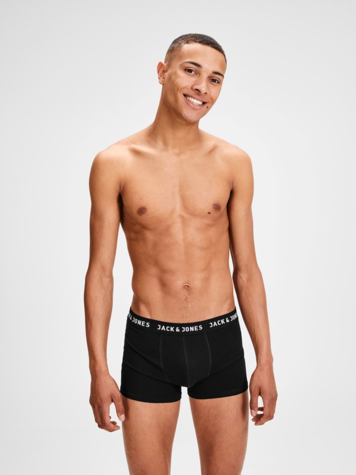 Jack & Jones Set 5er Pack Trunks Boxershorts Stretch Unterhose in Schwarz günstig kaufen