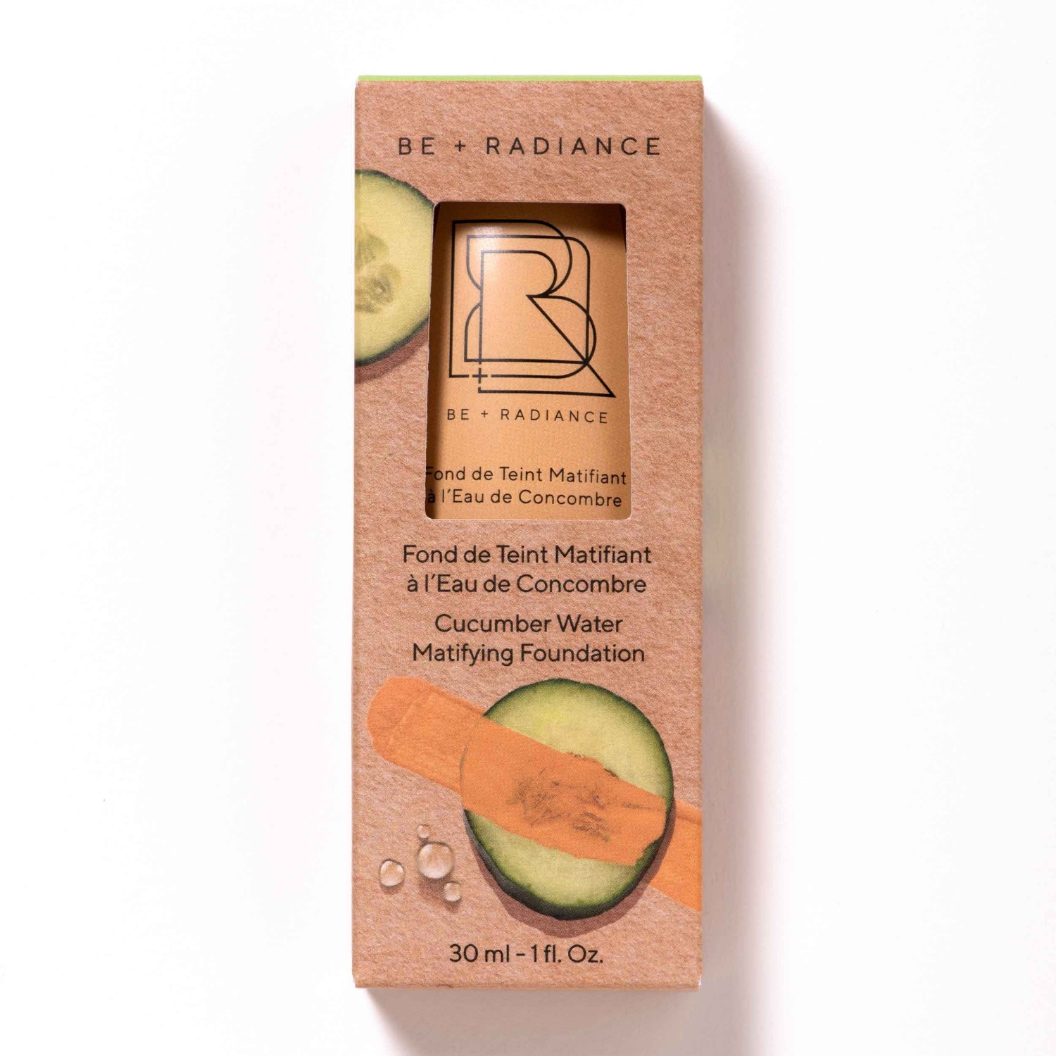 BE + Radiance matirajući puder s vodom krastavca br. 08
