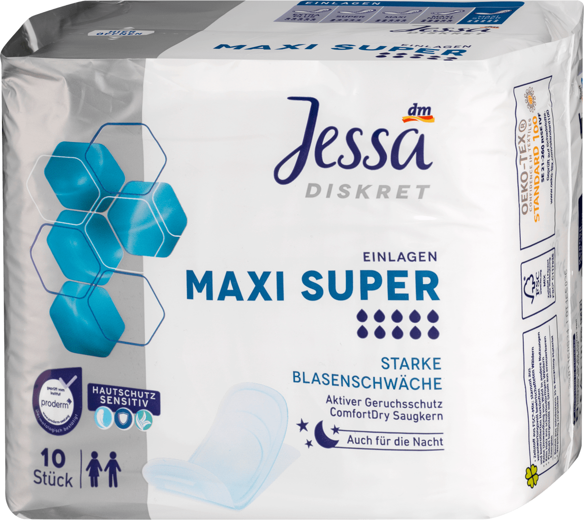 Einlagen Inkontinenz Maxi Super, 10 St