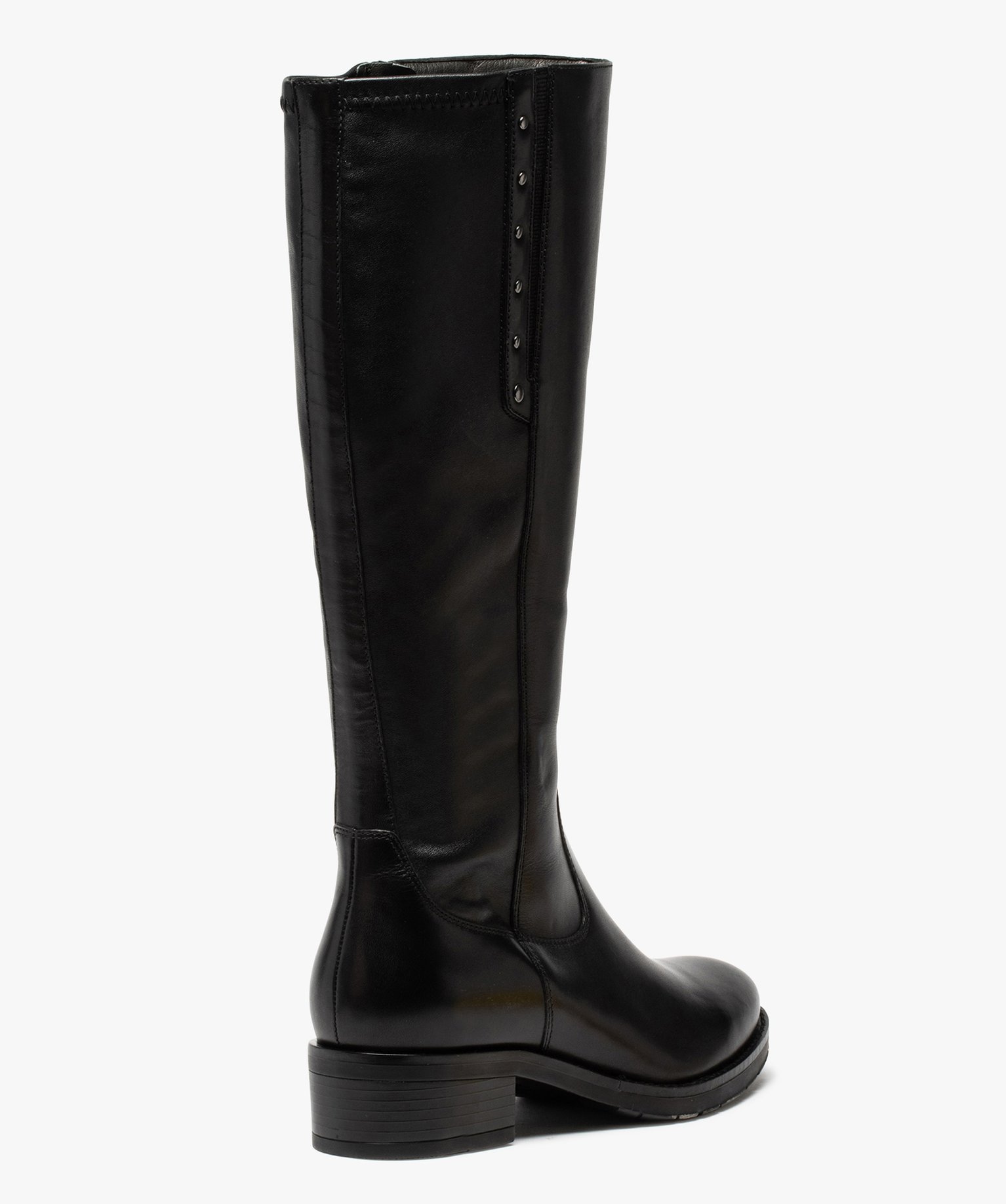 Bottes femme unies à talon plat | GEMO