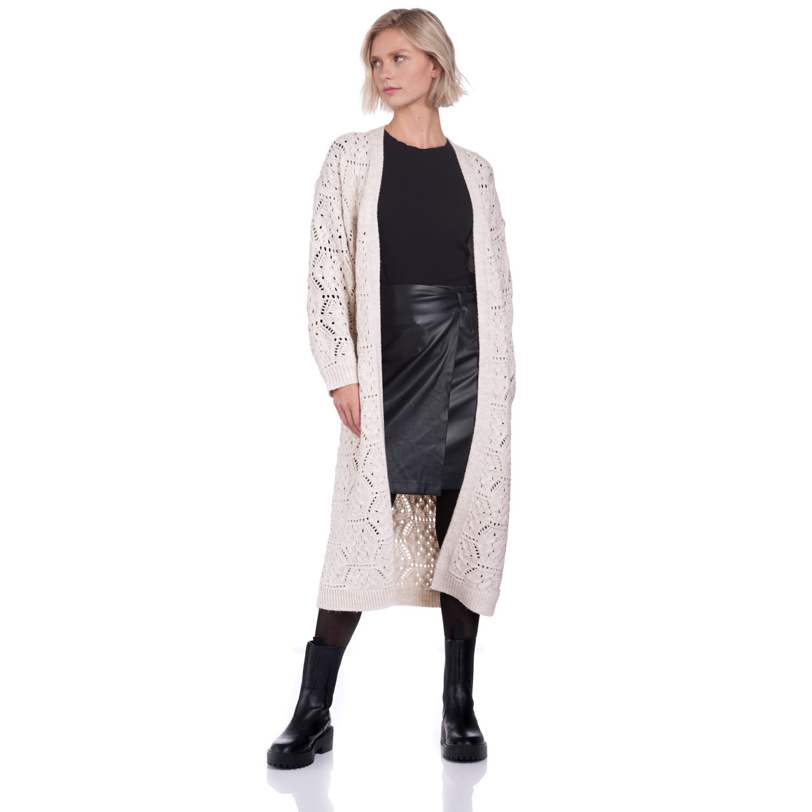 Damen Strickjacke mit Ajour-Muster