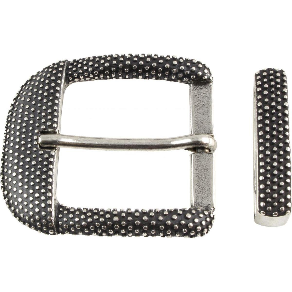 BELTINGER Gürtelschnalle mit Schlaufe 4,0 cm - Buckle Gürtelschließe 40mm - Dorn-Schließe - Gür