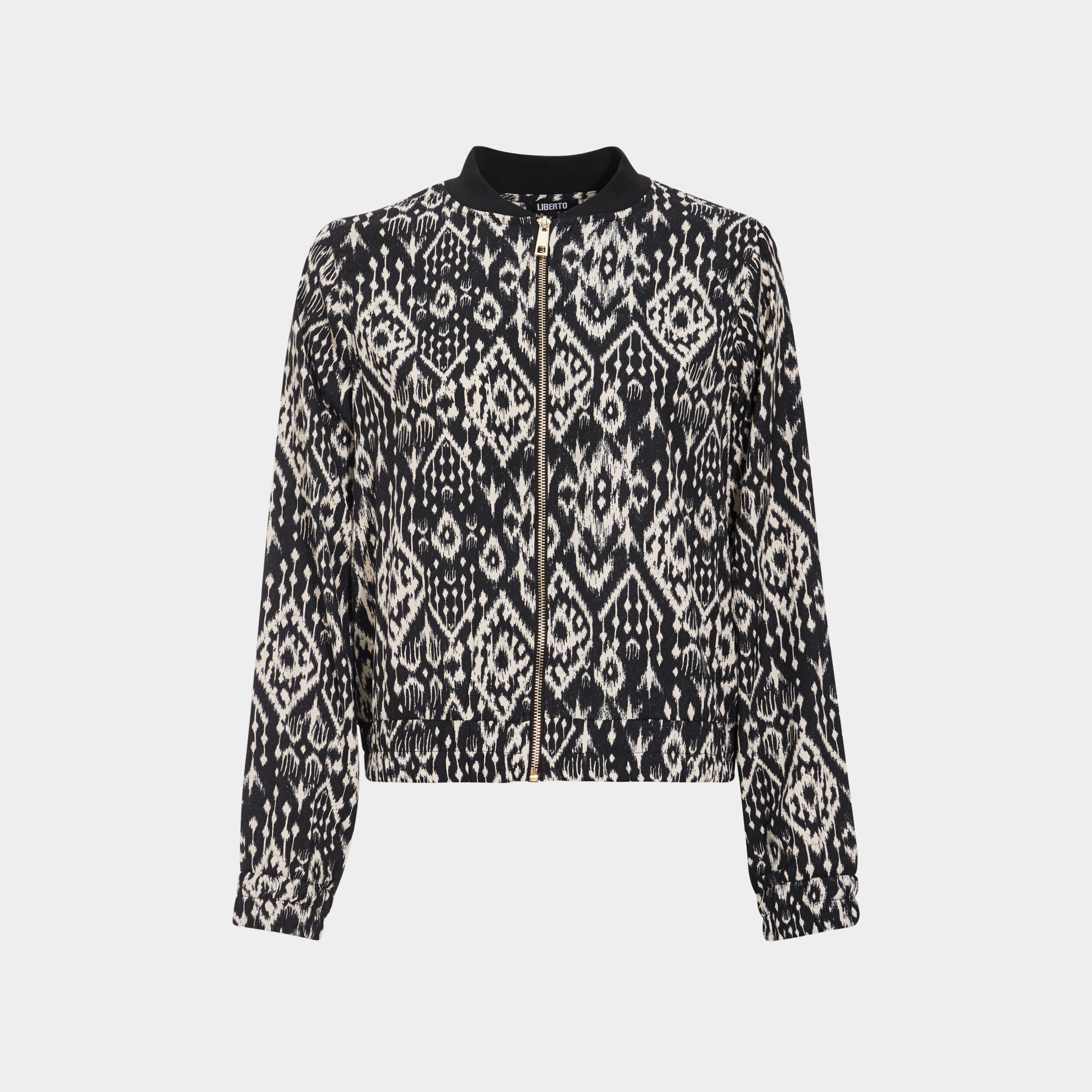 Veste style bomber droite Liberto noir femme | La Halle