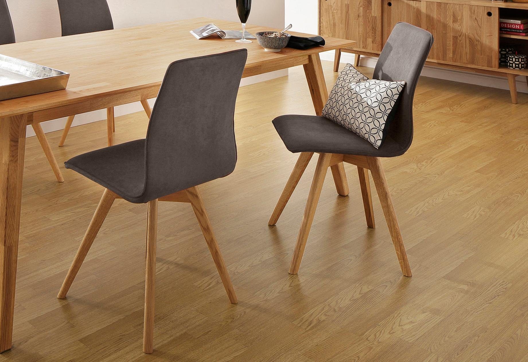 andas 4-Fußstuhl Rania (Set, 2 St), Eiche, 2er/4er/6er-Set, aus der freundin Home Collection