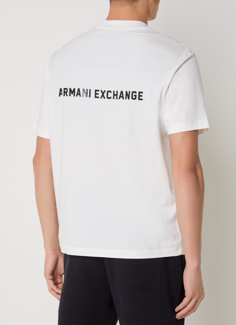 T-shirt Armani Exchange con logo e stampa sul retro.