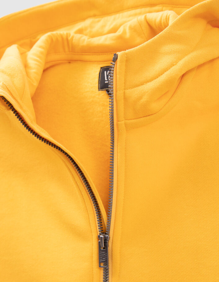 Cardigan jaune message embossé manche garçon