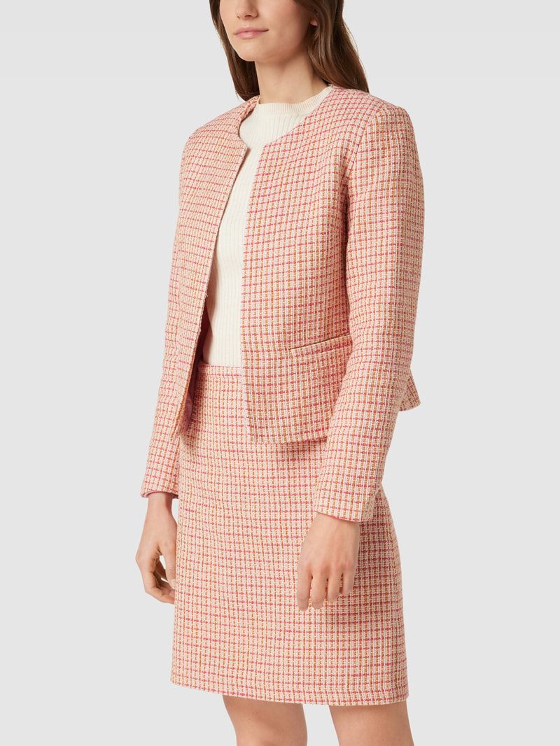 Blazer in Bouclé-Optik in pink