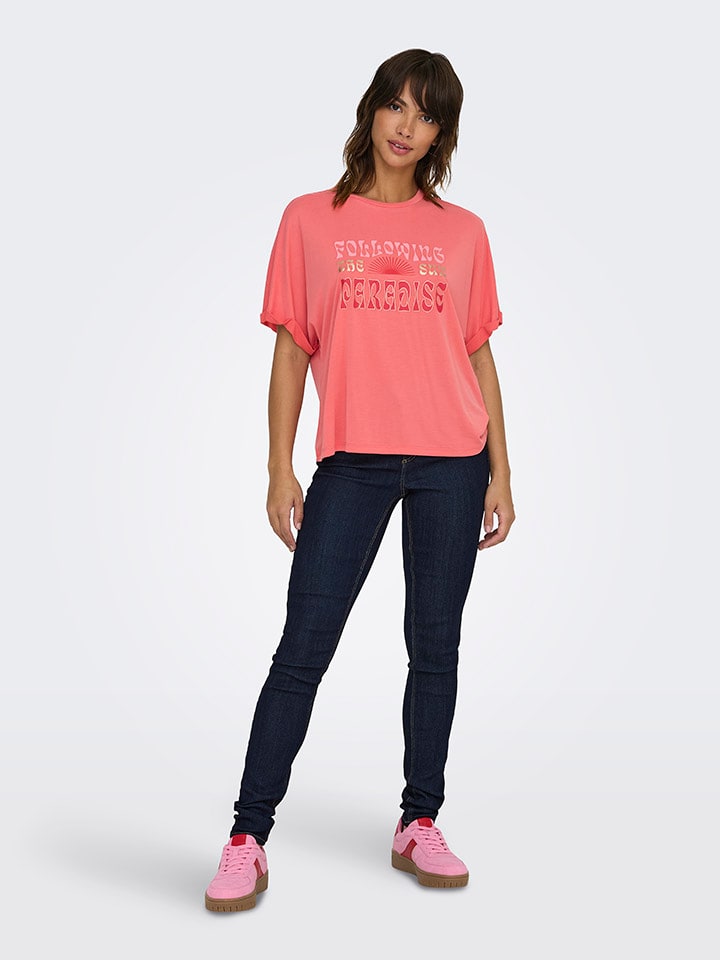 ONLY Shirt in Koralle günstig kaufen