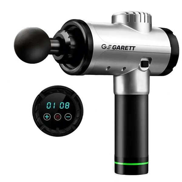 Garett Beauty Ισχυρό Πιστόλι Μασάζ Ασημί