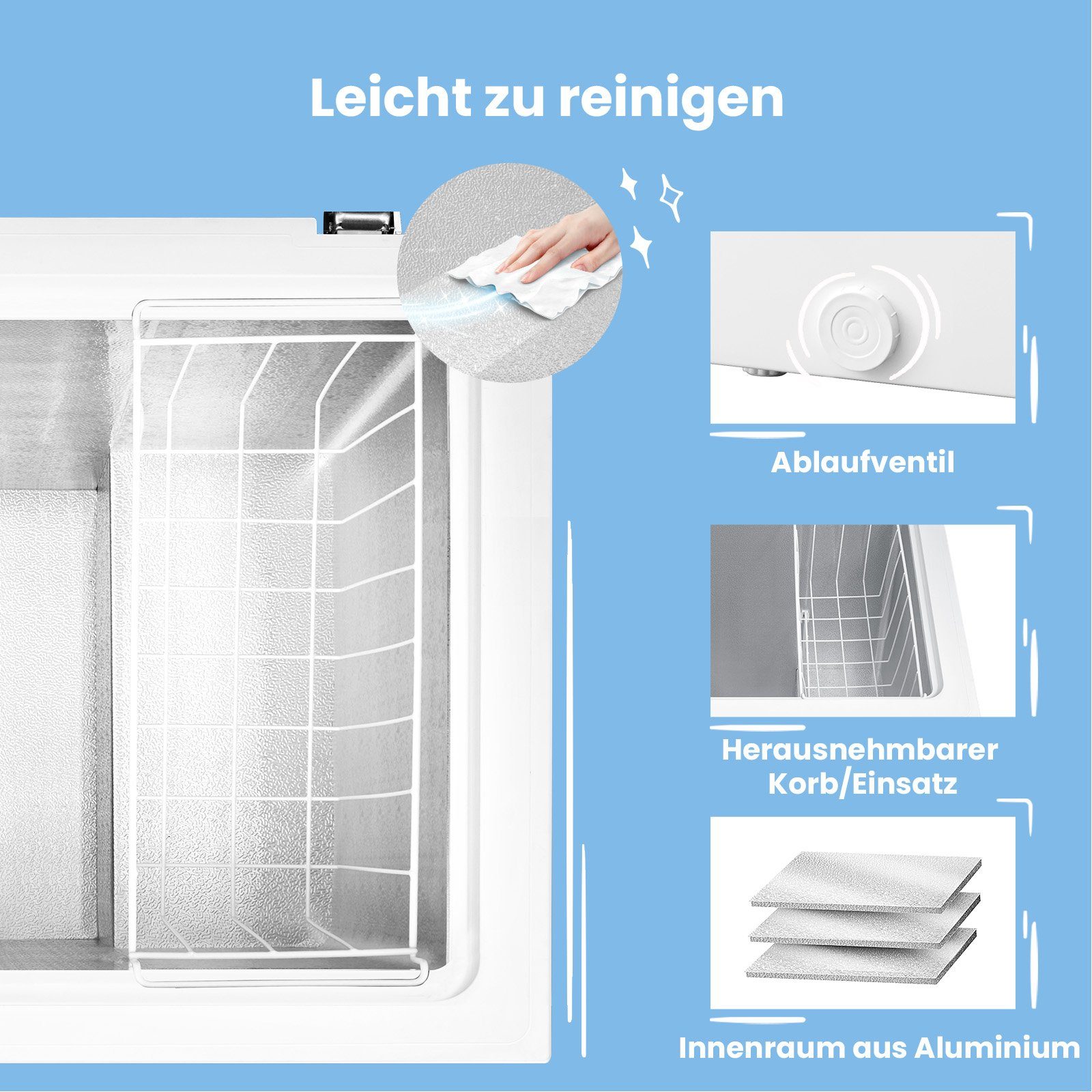 comfee Gefriertruhe RCC100WH2(E), 54.5 cm breit, 99 l