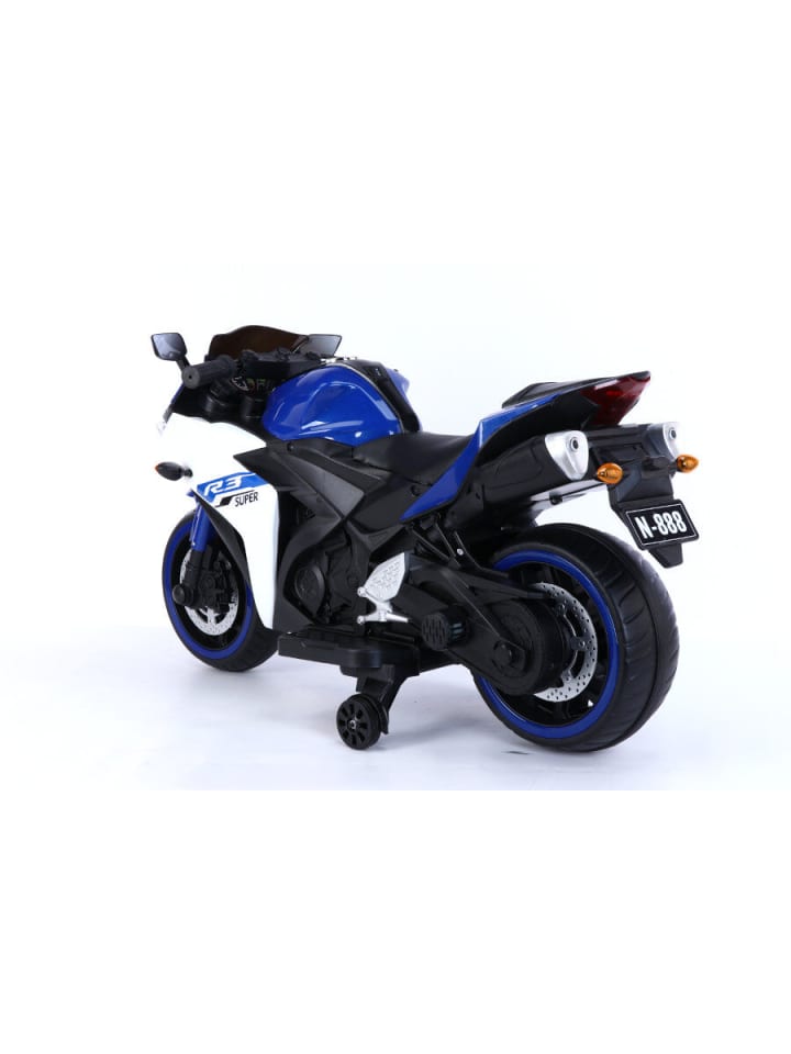 Es-Toys Elektro Kindermotorrad 888 mit Stützräder, Musik und Lichter Blau 3 Jahre günstig kaufen onesize