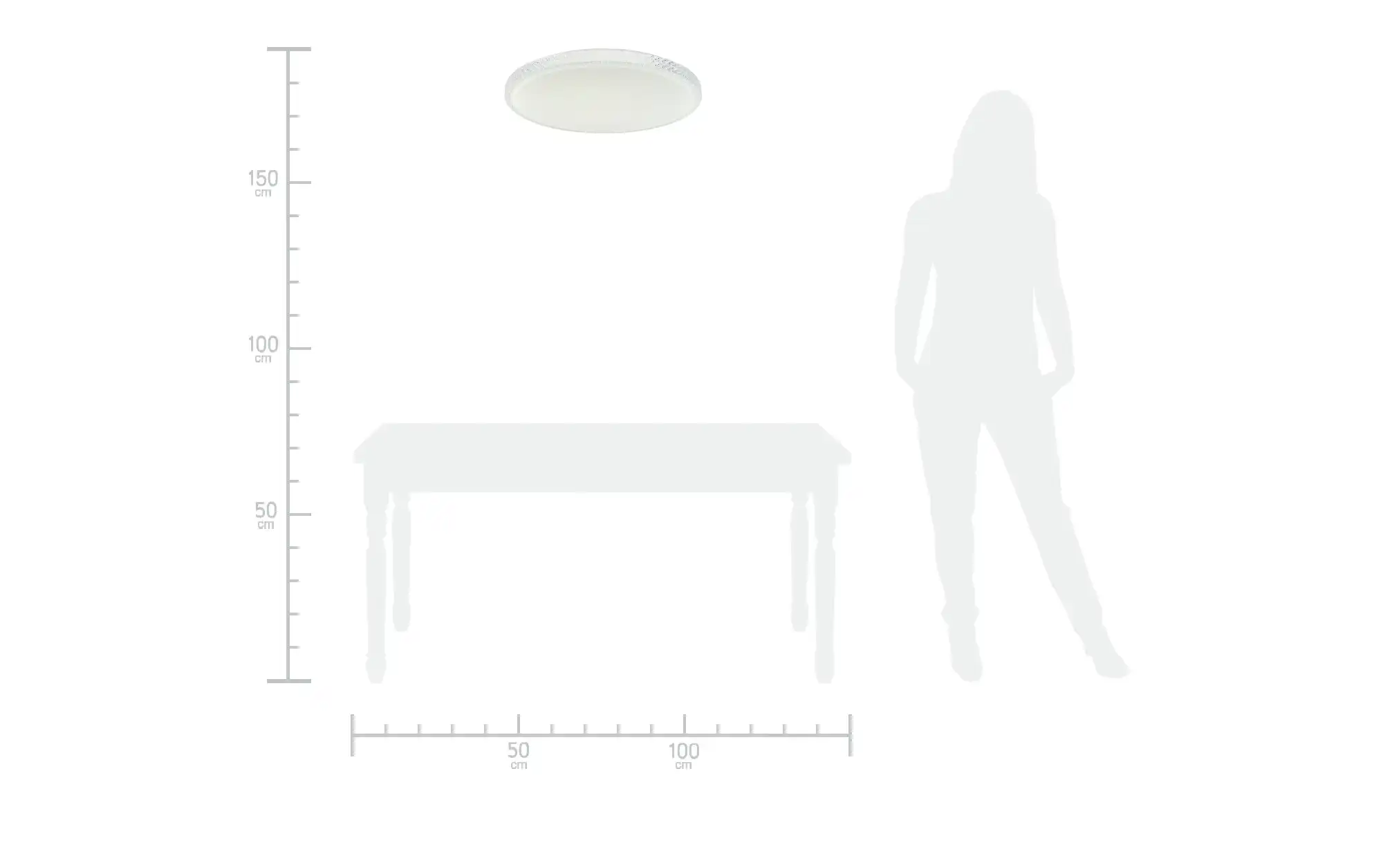 KHG LED-Deckenleuchte, 1-flammig mit Sternenhimmeloptik